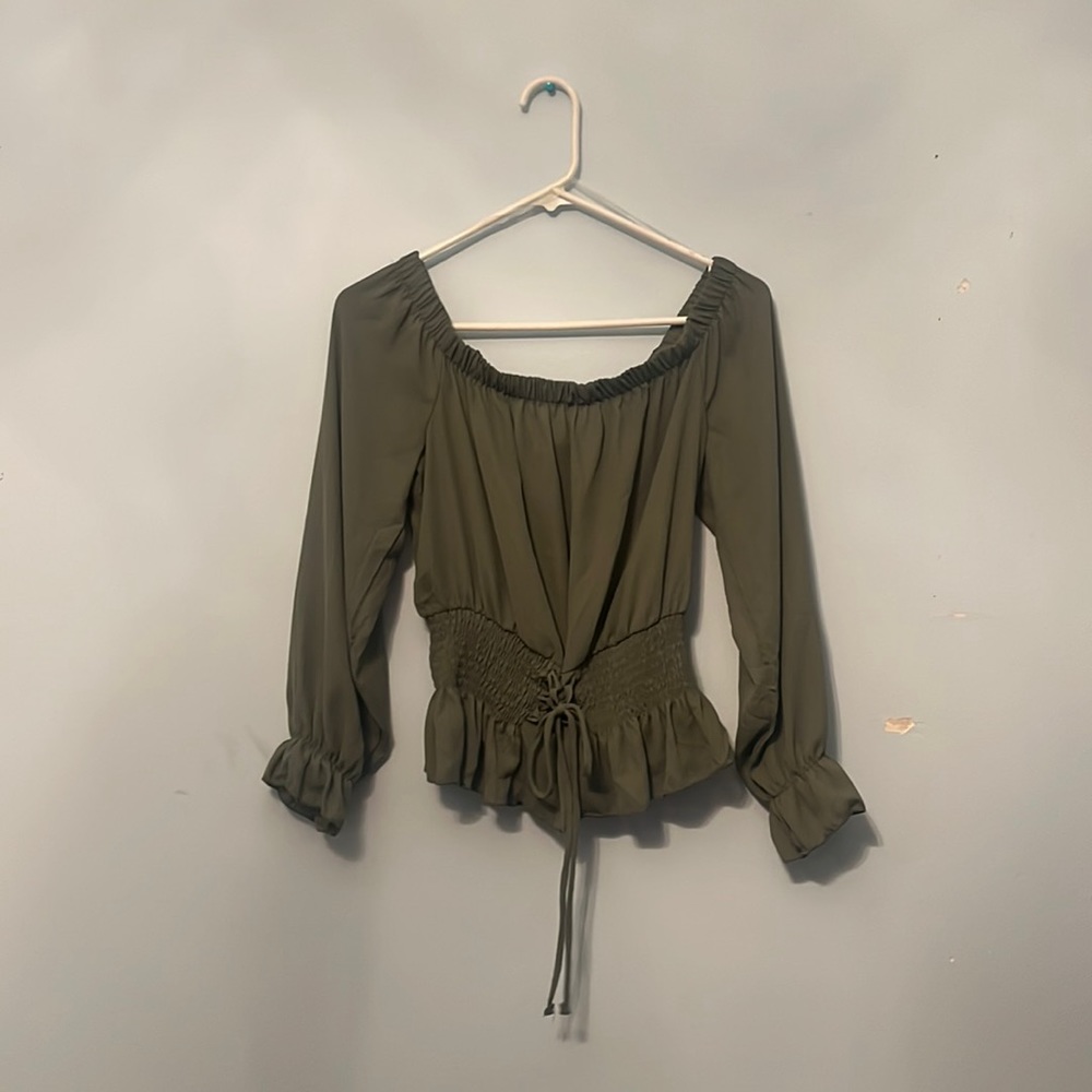 No Comment NY LA Puff Sleeve Shirt Dress